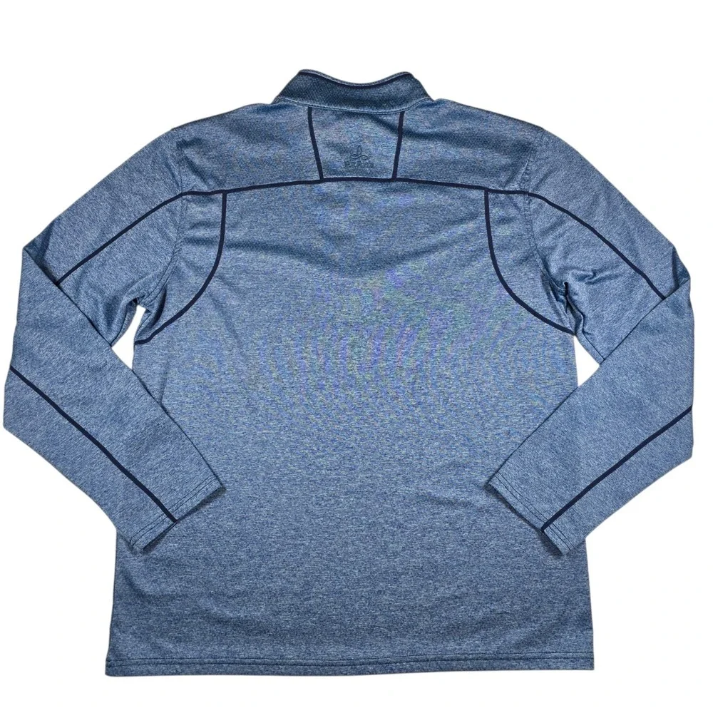 prAna Blue Talon Mock Neck Quarter Zip Performance Pullover Sweatshirt Mens Sz L